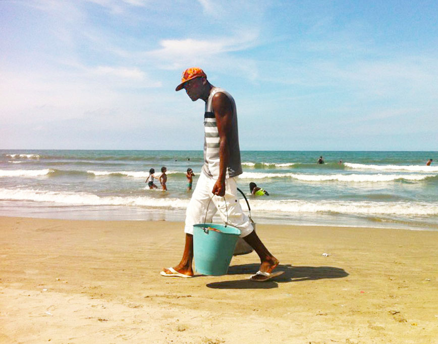 en la playa - Cartagena Colombia