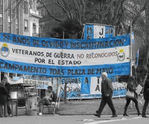 Veteranos de las Malvinas en Plaza de Mayo - Buenos Aires - Argentina