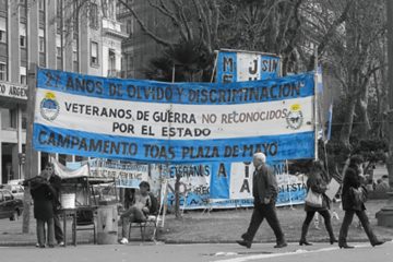 Veteranos de las Malvinas en Plaza de Mayo - Buenos Aires - Argentina