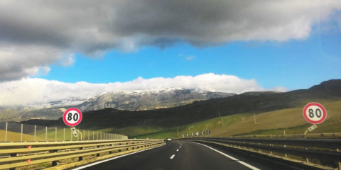 on the road